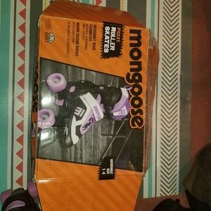 Purple and black mongooses rollerskates